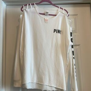 NWT VS PINK Sweatshirt w/ Sleeve Cutout Detail